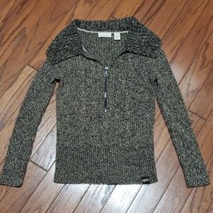 DKNY jeans brand sweater with half zipper front